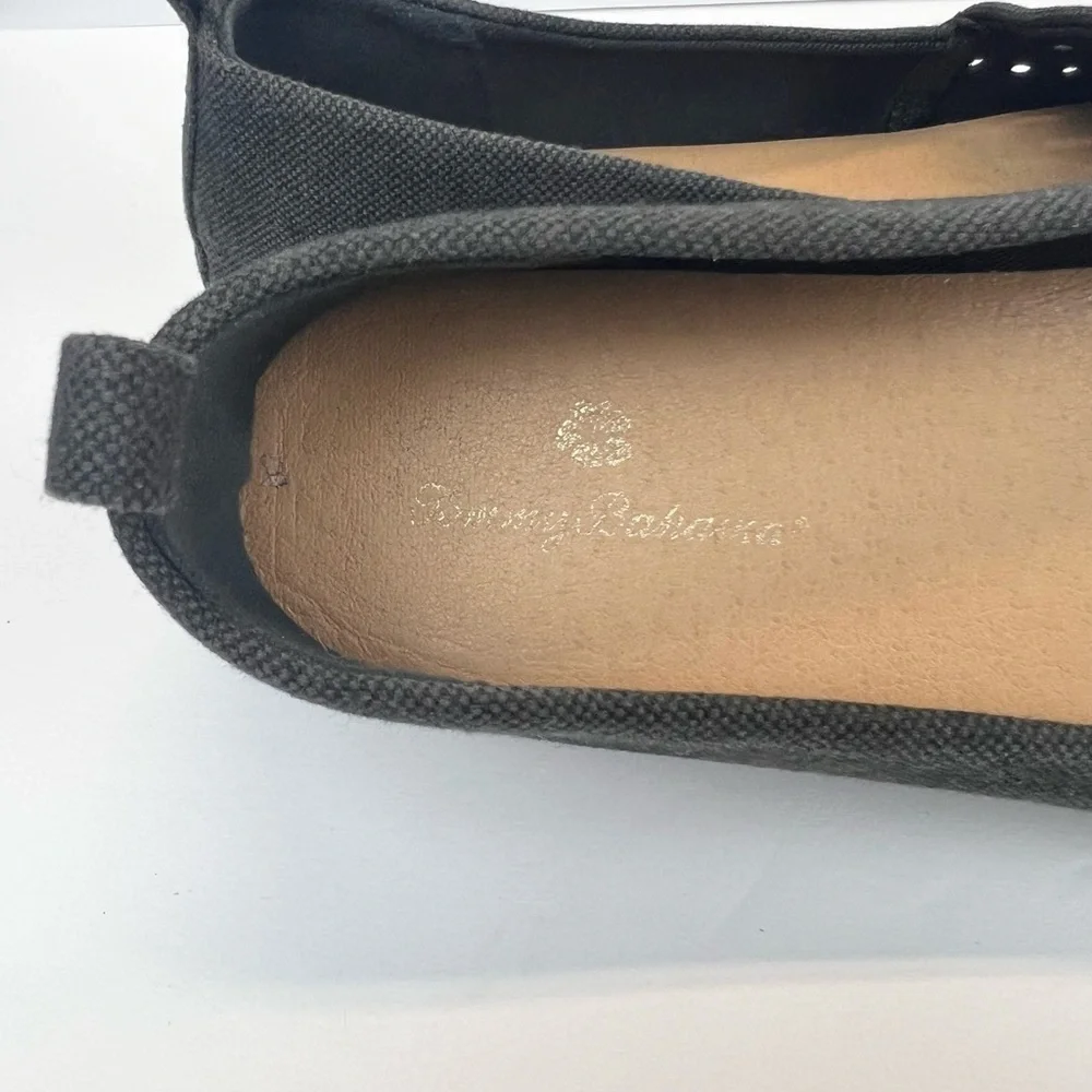Tommy Bahama Selena Eyelet Espadrille Flats Women’s Size 8M Black and Tan